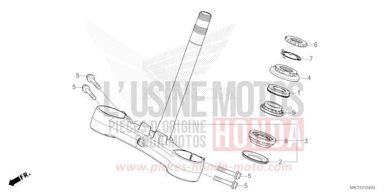 STEERING STEM for X-ADV 750 MAT GOLDFINCH YELLOW (Y242) from 2025